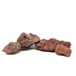 Red lava stone