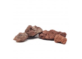 Red lava stone